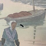 Lithographie par Henri Rivière Le Crépuscule