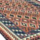Tapis Kilim fait main pour chambre à coucher, en laine tissée à plat, motif géométrique rouille, 293 × 210 cm
