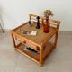Vintage Maugrion side table in bamboo and rattan