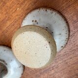 Mid-century Danish studio ceramic candle holders, 1960s, set of 2.