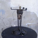 Art Deco wrought iron lamp foot