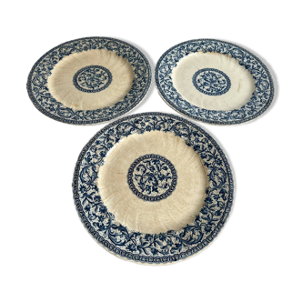 Set of 3 Gien Garlands & Foliage ironstone plates