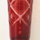 Carved Bohemian crystal vase