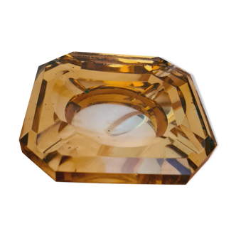 Orange glass ashtray