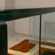 Bacco desk in transparent glass attributed to Tonelli, Italy, 1980s.