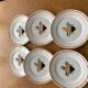 Set of 6 small plates jade model Badonviller art deco