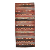 5x12 Long Wide Turkish Vintage Kilim Rug 162x377Cm SK 32815