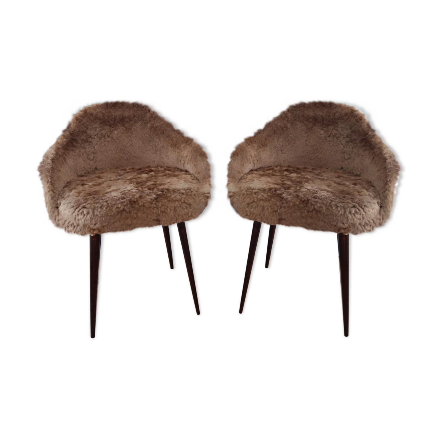 Pair fur armchair 1970