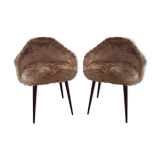 Pair fur armchair 1970