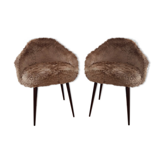 Pair fur armchair 1970
