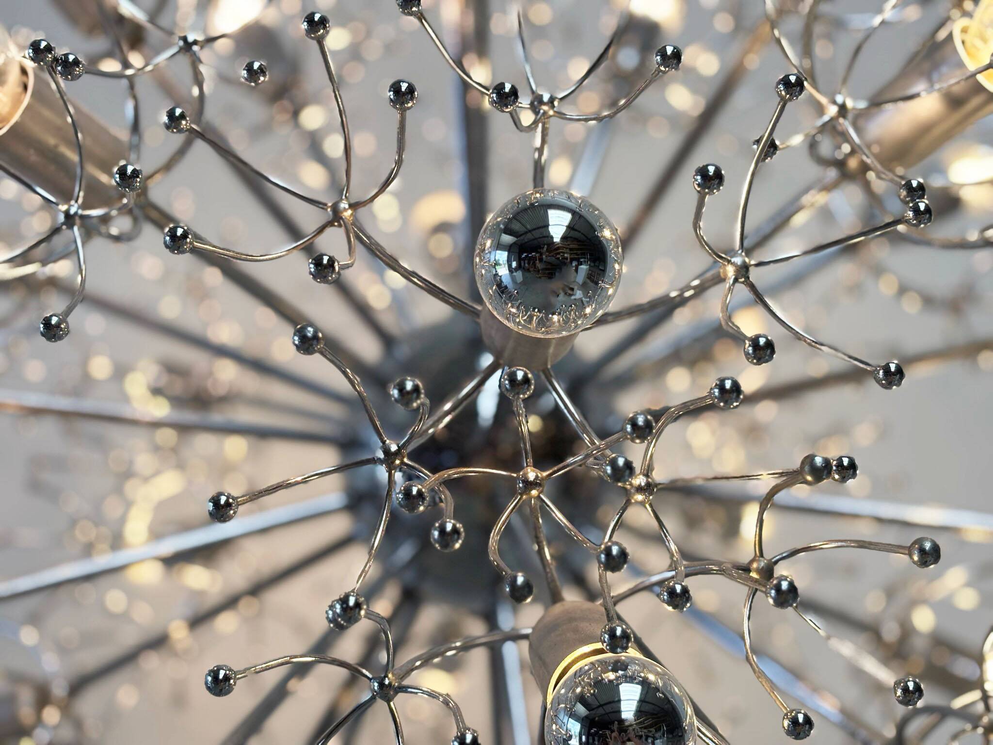 XL Chrome "Sputnik" chandelier