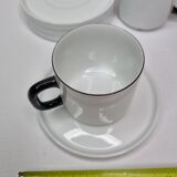 Set of four Friesland Germany porcelain coffee cups in Art Deco style