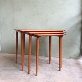 Vintage teak scandinavian pull-out tables