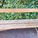 Old wooden church bench with backrest - 3 metres -