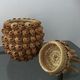 Trash in the form of the pineapple in natural fibers