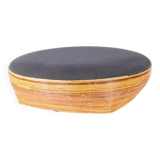 Large rattan pouf