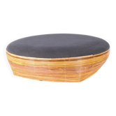 Large rattan pouf