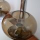 Paires d'appliques Sciolari double verre fumé chrome 70s