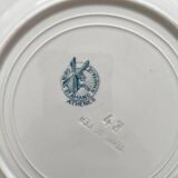 6 flat plates in iron earth “Athens” Saint Amand and Hamage