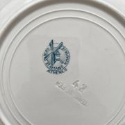 6 assiettes plates en terre de fer « Athènes » Saint Amand et Hamage