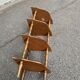 1970 dismantlable oak corner shelf with 4 levels