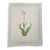 Dessin à l'aquarelle sur soie - Tulipe - La Roche Laffitte (Né en 1943)