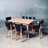 MCM Dutch Design Extendable Dining Table attributed to Cor Alons for Gouda Den Boer, 1950s