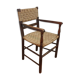 Wood armchair and braided rope