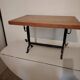 Table basse en bois massif et fer forgé