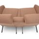 Two-seater canapé in hazelnut boucle, 1950s.