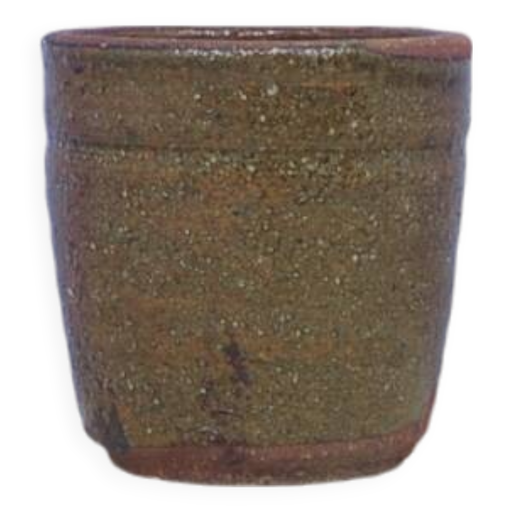 vintage brown ceramic pot