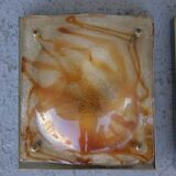 Pair of sconces 1970 design molded glass