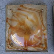 Pair of sconces 1970 design molded glass