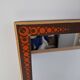 1960s Czechoslovak Mid-Century Wooden Mirror with Graphic Frame Detail