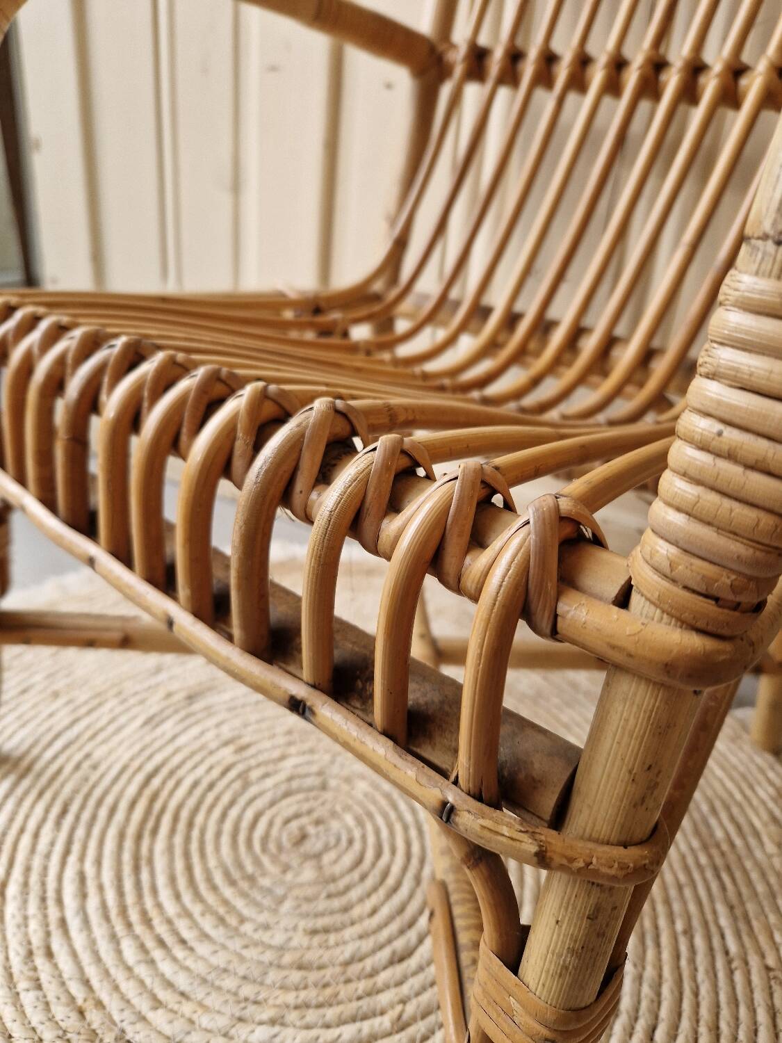 Children's rattan armchair chair