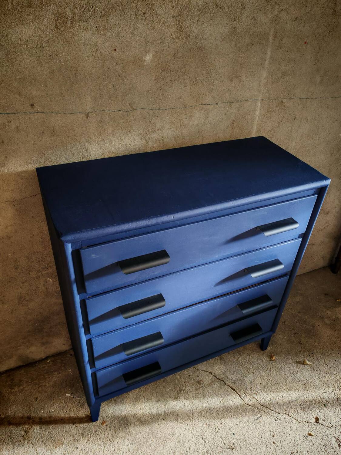 Commode parisienne design bleue