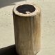 Table d'appoint en bois pétrifié, écorce blanche