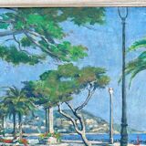 Paul Dominique Audfray - View of Nice, oil on canvas