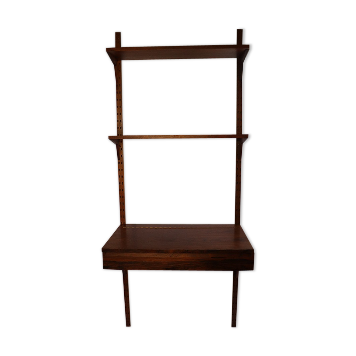 Desk and shelves with Scandinavian rosewood wall system 1960