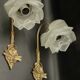Pair of dragonfly wall sconces from the Art Nouveau period - bronze by Charles Ranc
