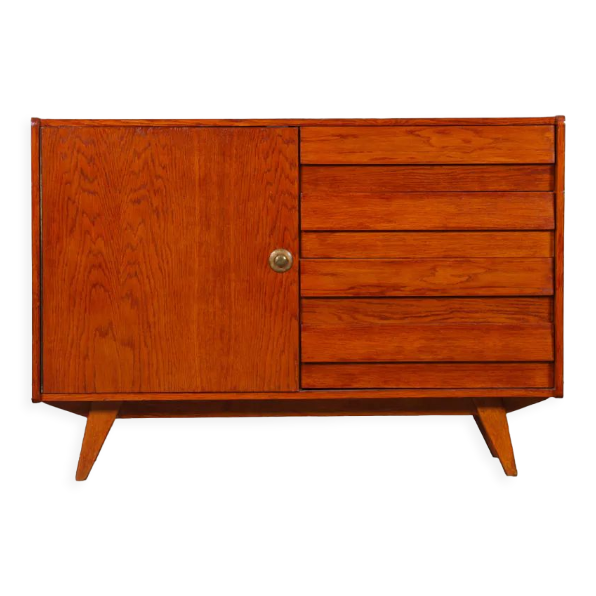 Vintage oak storage by Jiri Jiroutek, model U-458, 1960