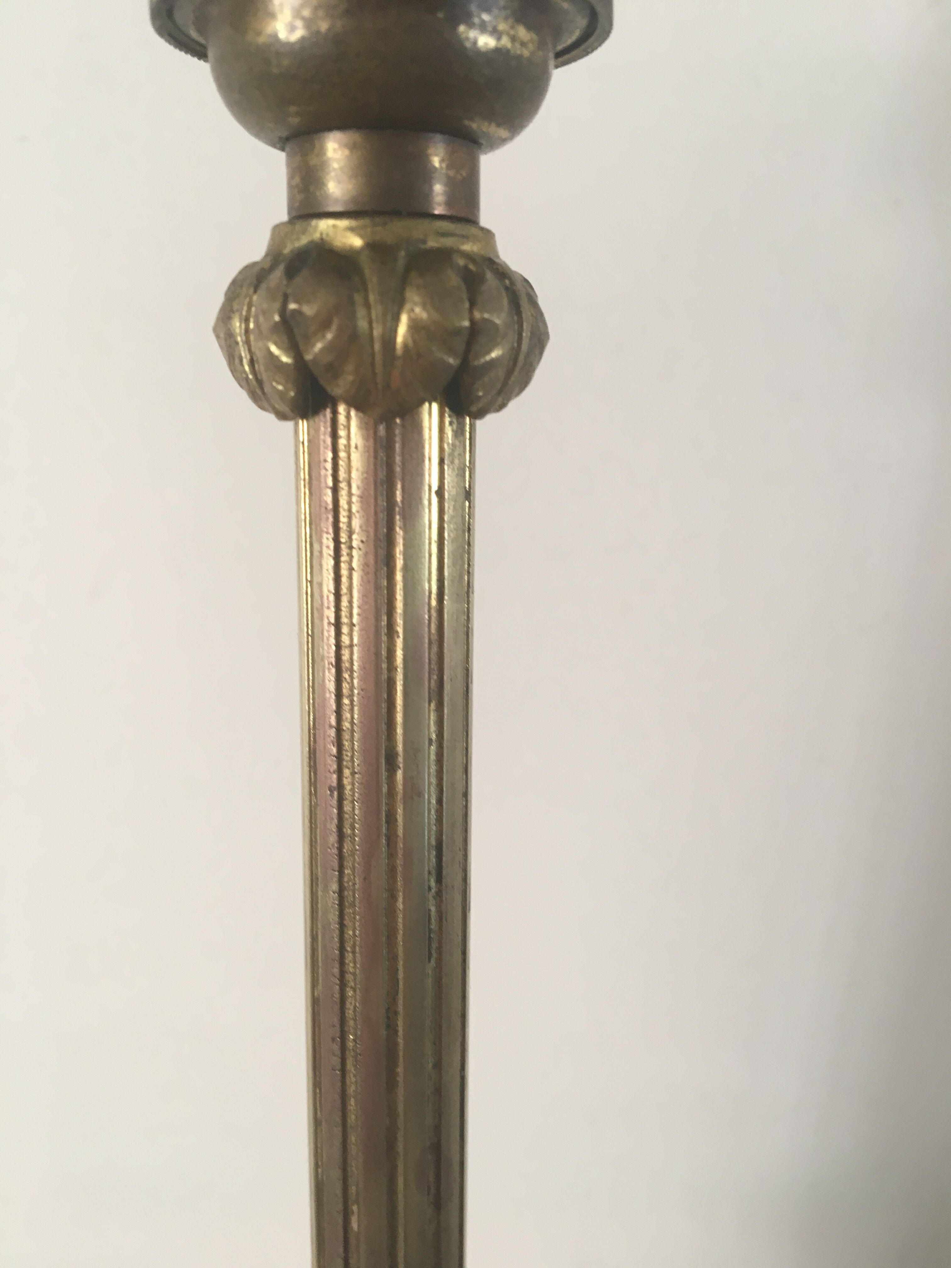 Bronze and brass lamp foot