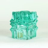 Vintage Glass Candle Holder By Vladislav Urban For Rosice, 1960s