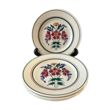 Set of 4 vintage flower dessert plates