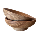 Set of 2 bowls on foot in ash