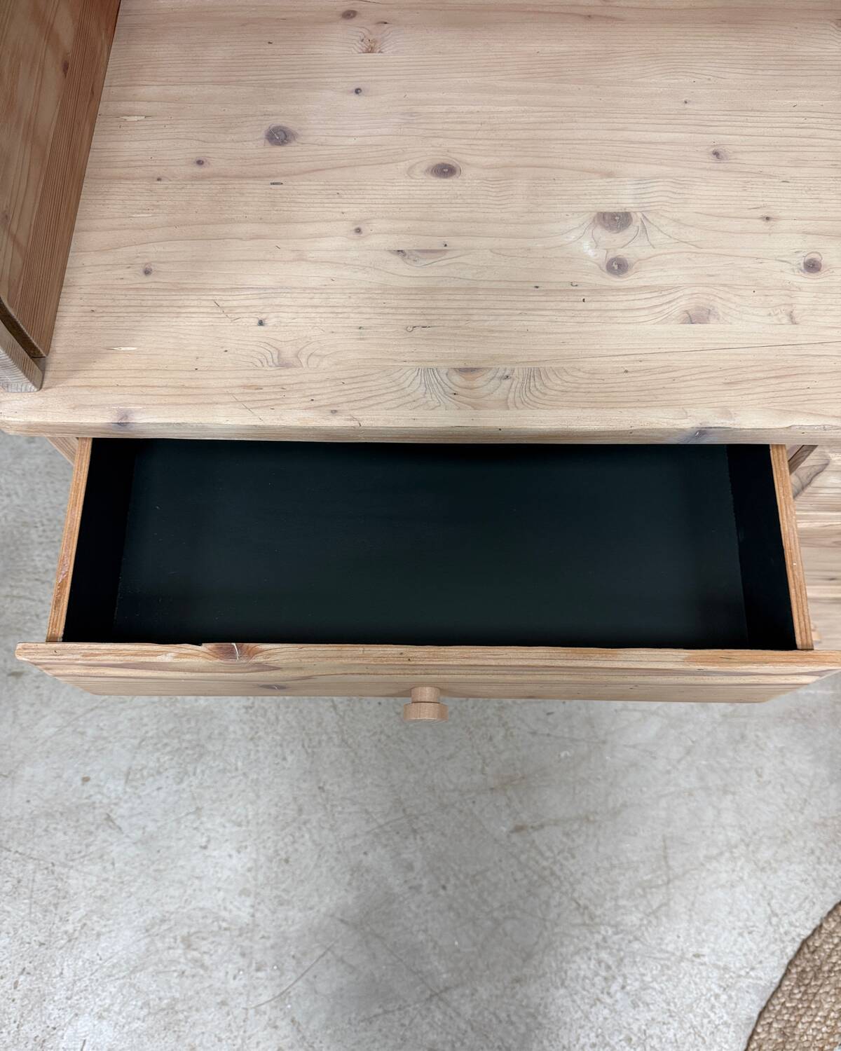 Bureau à rideau vintage, rénové