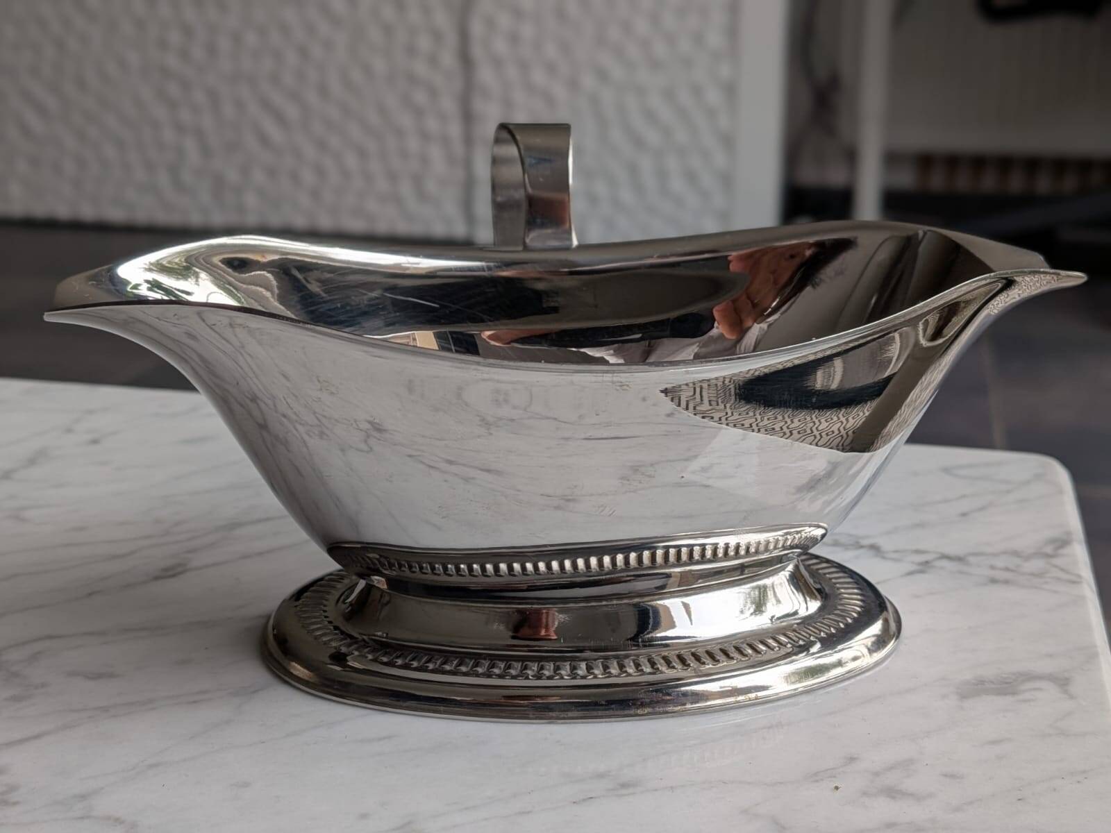 vintage fat separator sauce boat Jean Couzon - Président Collection - Stainless Steel