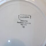 6 flat plates Digoin Sarreguemines model Jacques