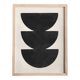 Painting on paper - black abstract illustration signed eawy
