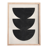 Peinture sur papier - illustration abstraite noire signée eawy